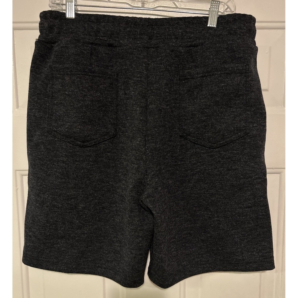 J.Come Mens Charcoal Gray Heathered Knit Drawstring Sweat Shorts Size Large - Picture 2 of 10